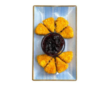 Breaded smoked cheeses
